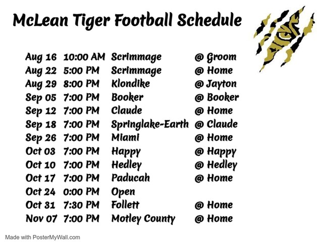 2025 Football Schedule